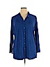 Studio Works Blue Long Sleeve Top Size 1X - photo 1