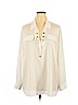 Calvin Klein White Long Sleeve Blouse Size 1X - photo 1