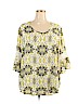 Cato 100% Polyester Yellow 3/4 Sleeve Blouse Size 22 - photo 1