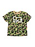 Bape Kids 100% Cotton Green Short Sleeve T-Shirt Size 8 - photo 1