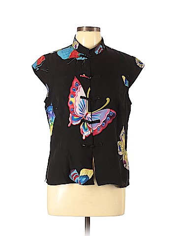 Citron Short Sleeve Silk Top (view 1)