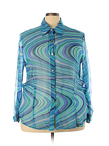 Karen Kane Long Sleeve Silk Top (view 1)