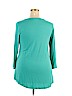 JM Collection Teal Long Sleeve T-Shirt Size 1X - photo 2
