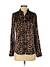 MICHAEL Michael Kors 100% Polyester Brown Long Sleeve Blouse Size S - photo 1