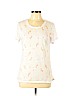Zoe+Liv White Short Sleeve T-Shirt Size L - photo 1