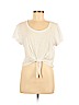 SO 100% Cotton White Short Sleeve Top Size M - photo 1