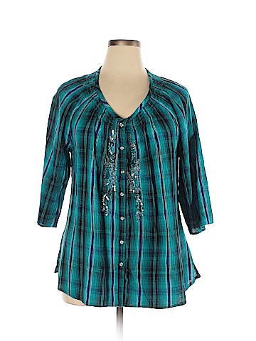 Essentials 3/4 Sleeve Blouse (view 1)