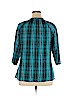 Essentials 100% Cotton Teal 3/4 Sleeve Blouse Size 1X - photo 2