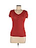 No Boundaries Orange Short Sleeve Henley Size M - photo 1