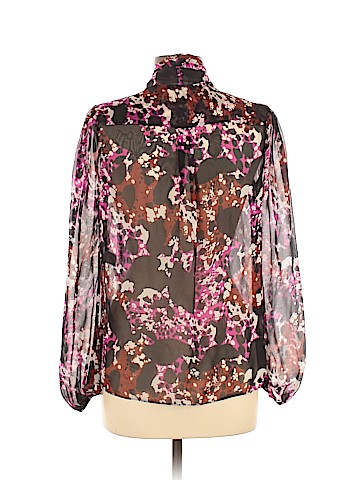 Diane von Furstenberg Long Sleeve Silk Top (view 2)