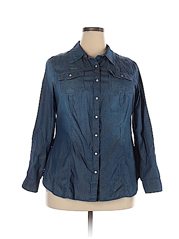 Lane Bryant Long Sleeve Button-Down Shirt (view 1)