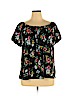 Old Navy 100% Cotton Black Short Sleeve Top Size XL - photo 1