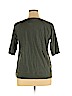 Ann Taylor LOFT 100% Cotton Green 3/4 Sleeve T-Shirt Size XL - photo 2