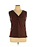 August Silk Brown Sleeveless Top Size 1X - photo 1