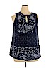 Old Navy 100% Rayon Blue Sleeveless Blouse Size XL - photo 1
