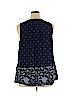 Old Navy 100% Rayon Blue Sleeveless Blouse Size XL - photo 2
