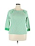 Lauren Jeans Co. 100% Cotton Green 3/4 Sleeve Top Size XL - photo 1