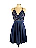 Francesca's Blue Casual Dress Size L - photo 1