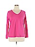Lane Bryant 100% Cotton Pink Long Sleeve T-Shirt Size 14 - photo 1