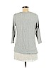 Vince Camuto Gray 3/4 Sleeve Top Size L - photo 2