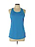 Nike 100% Polyester Blue Active Tank Size L - photo 1