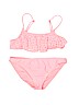 Zara Solid Pink Two Piece Swimsuit Size 13 - 14 - photo 1
