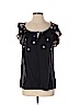 Juicy Couture 100% Silk Black Short Sleeve Silk Top Size P (petite) - photo 1