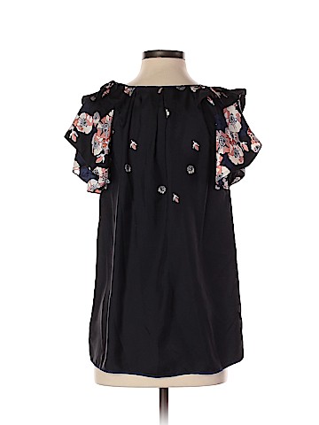 Juicy Couture Short Sleeve Silk Top (view 2)