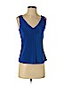 Judith & Charles 100% Silk Blue Sleeveless Silk Top Size 4 - photo 1