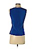 Judith & Charles 100% Silk Blue Sleeveless Silk Top Size 4 - photo 2