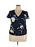 A New Day 100% Polyester Blue Short Sleeve Blouse Size XXL - photo 1