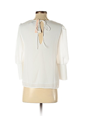 Aqua Long Sleeve Blouse (view 2)