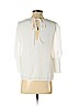 Aqua White Long Sleeve Blouse Size S - photo 2