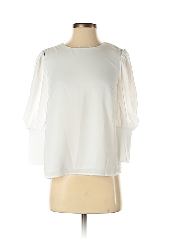 Aqua Long Sleeve Blouse (view 1)