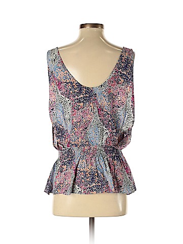 Waverly Grey Sleeveless Silk Top (view 2)