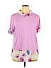Elle Purple Short Sleeve Top Size XL - photo 1