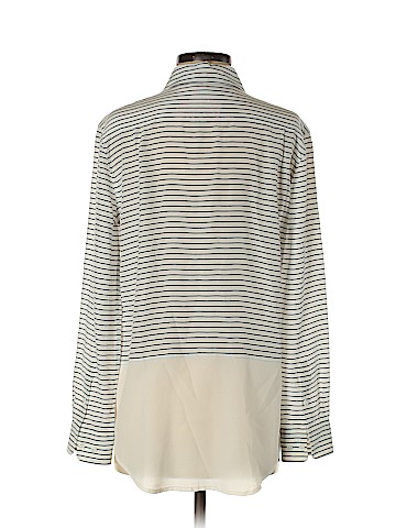 Equipment Long Sleeve Silk Top (view 2)