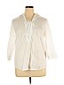 Chico's White 3/4 Sleeve Blouse Size XL Plus (3) - photo 1