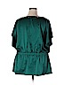 Lane Bryant 100% Polyester Green Short Sleeve Blouse Size 22 - 24 Plus - photo 2