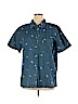 Denim & Co 100% Cotton Blue Short Sleeve Button-Down Shirt Size 1X - photo 1
