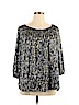 George Blue 3/4 Sleeve Blouse Size 1X - photo 1