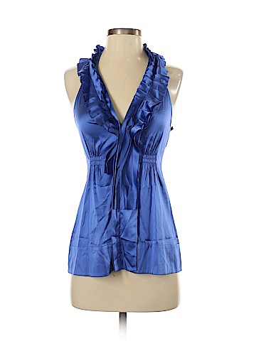 BCBGMAXAZRIA Sleeveless Silk Top (view 1)