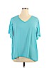 C established 1946 100% Polyester Blue Short Sleeve Blouse Size XL - photo 1