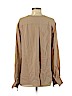 Theory 100% Silk Tan Long Sleeve Silk Top Size P (petite) - photo 2