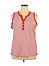 dip 100% Cotton Red Sleeveless Henley Size XL - photo 1