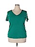 Basic Editions 100% Cotton Blue Short Sleeve Top Size XXL - photo 1