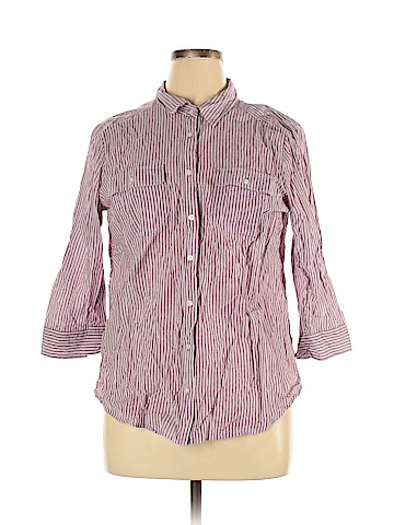 St. John's Bay 3/4 Sleeve Button-Down Shirt (view 1)