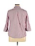 St. John's Bay 100% Cotton Purple 3/4 Sleeve Button-Down Shirt Size XL - photo 2