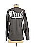 Victoria's Secret Pink 100% Cotton Silver Long Sleeve Henley Size XS - photo 2
