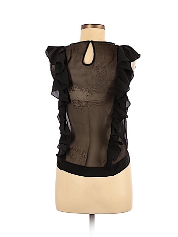 Anine Bing Short Sleeve Silk Top (view 2)